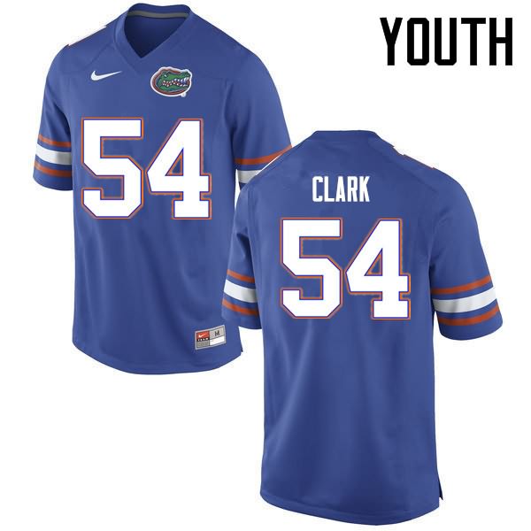 NCAA Florida Gators Khairi Clark Youth #54 Nike Blue Stitched Authentic College Football Jersey PPD6664EJ